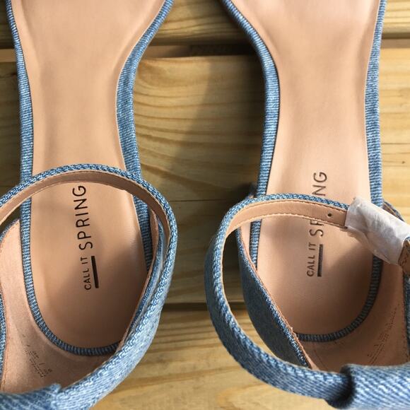 Call It Spring Stangarone Block Heel Sandal Blue 9 - Picture 11 of 16